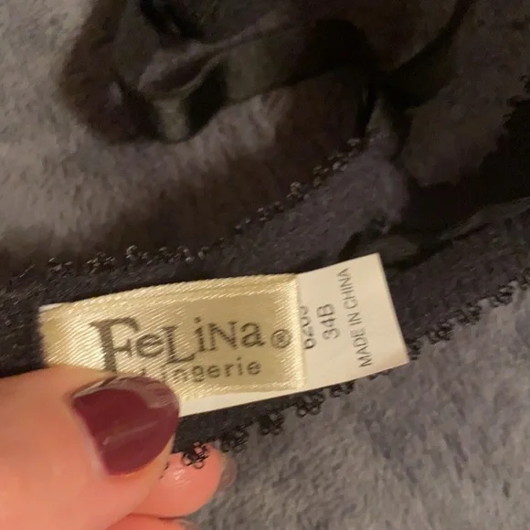 Nude & Black Lace Push Up Bra